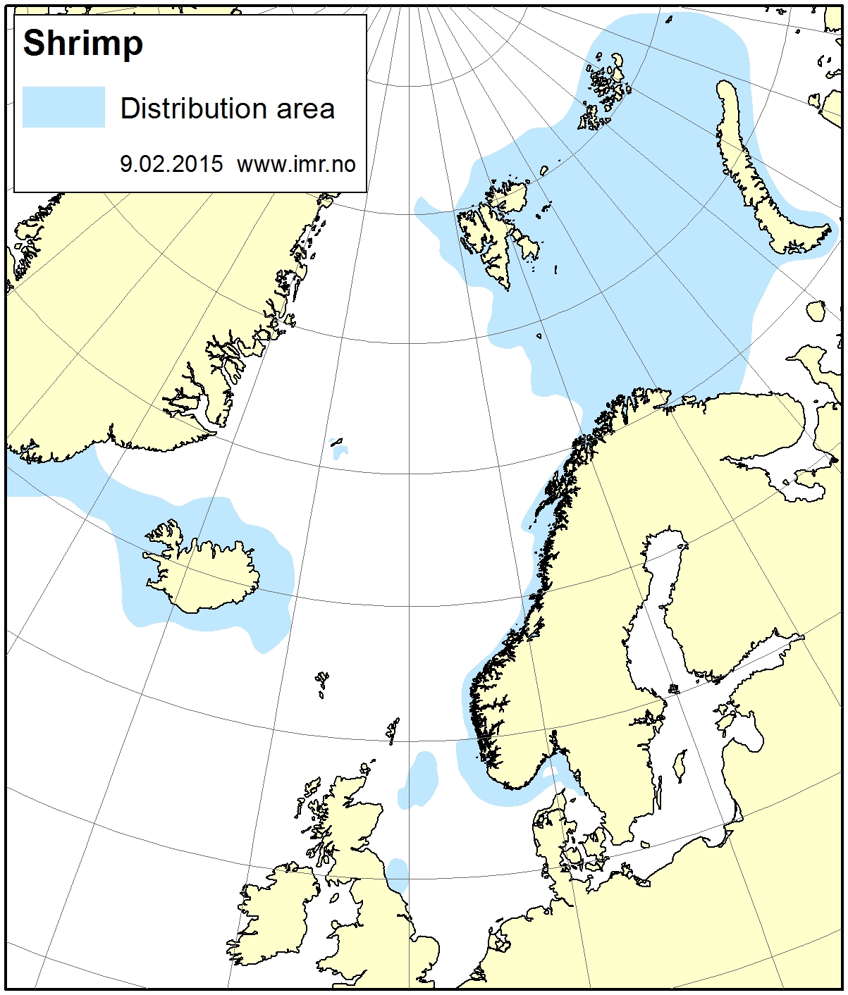Distribution Northern shrimp