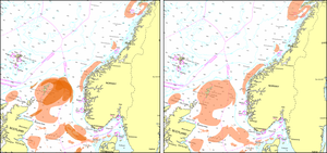 Kart over gyteområder i Nordsjøen