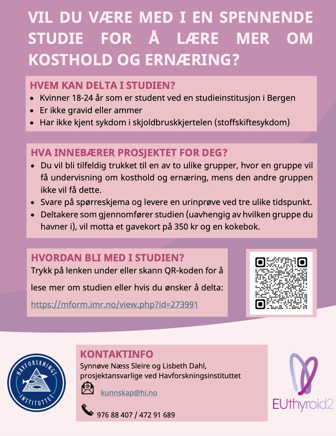 flyer kostholdsstudie