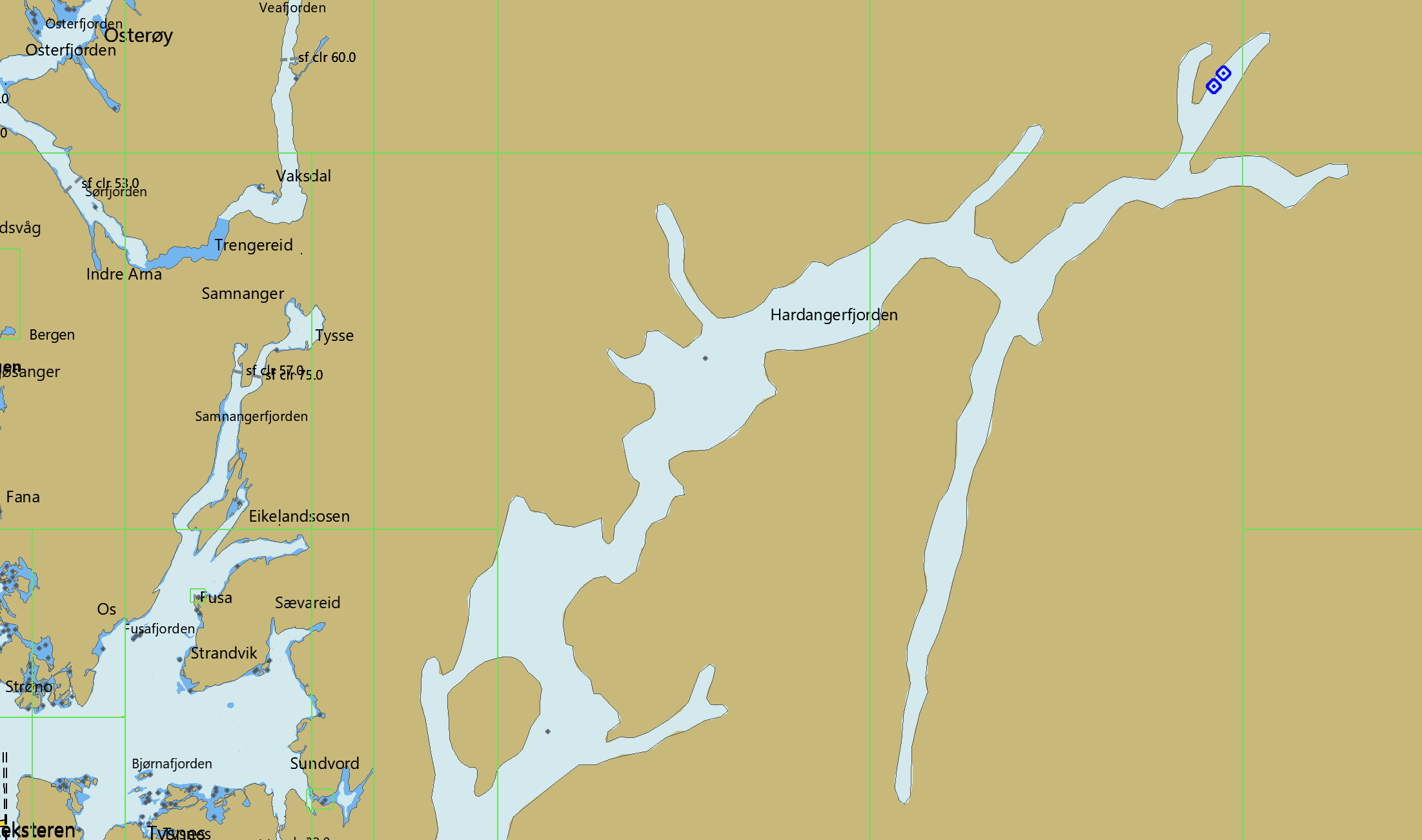 The Hardangerfjord - trawl stations