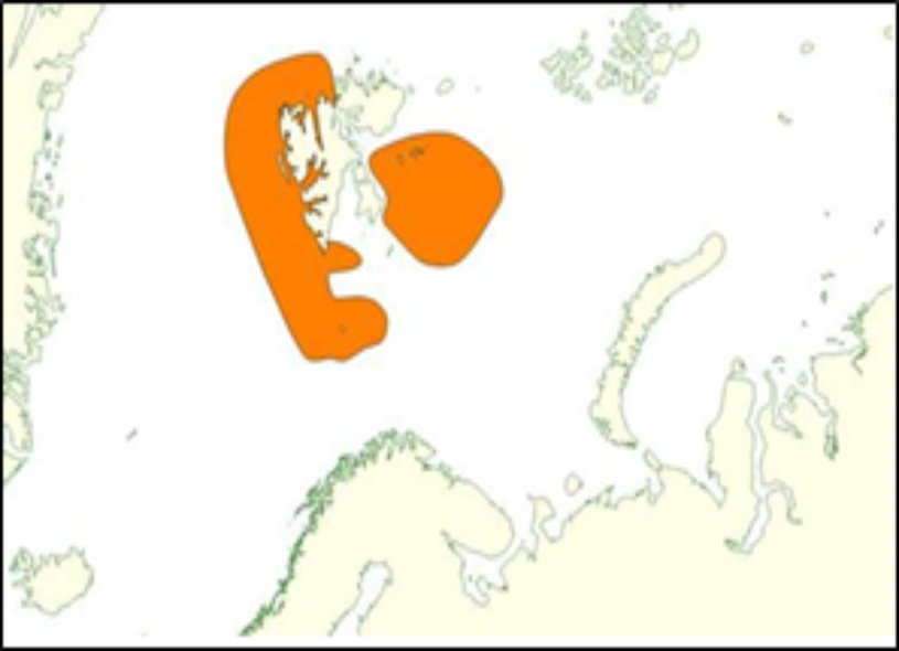 Bardehval beiter øst og vest av Svalbard, samt rundt Bjørnøya.