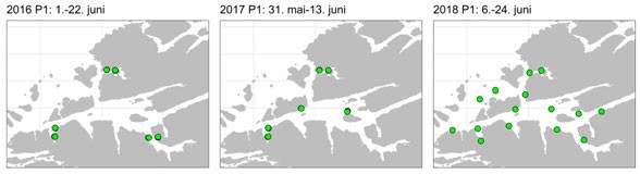 markerte kartmodeller, ulike perioder Romsdalsfjorden
