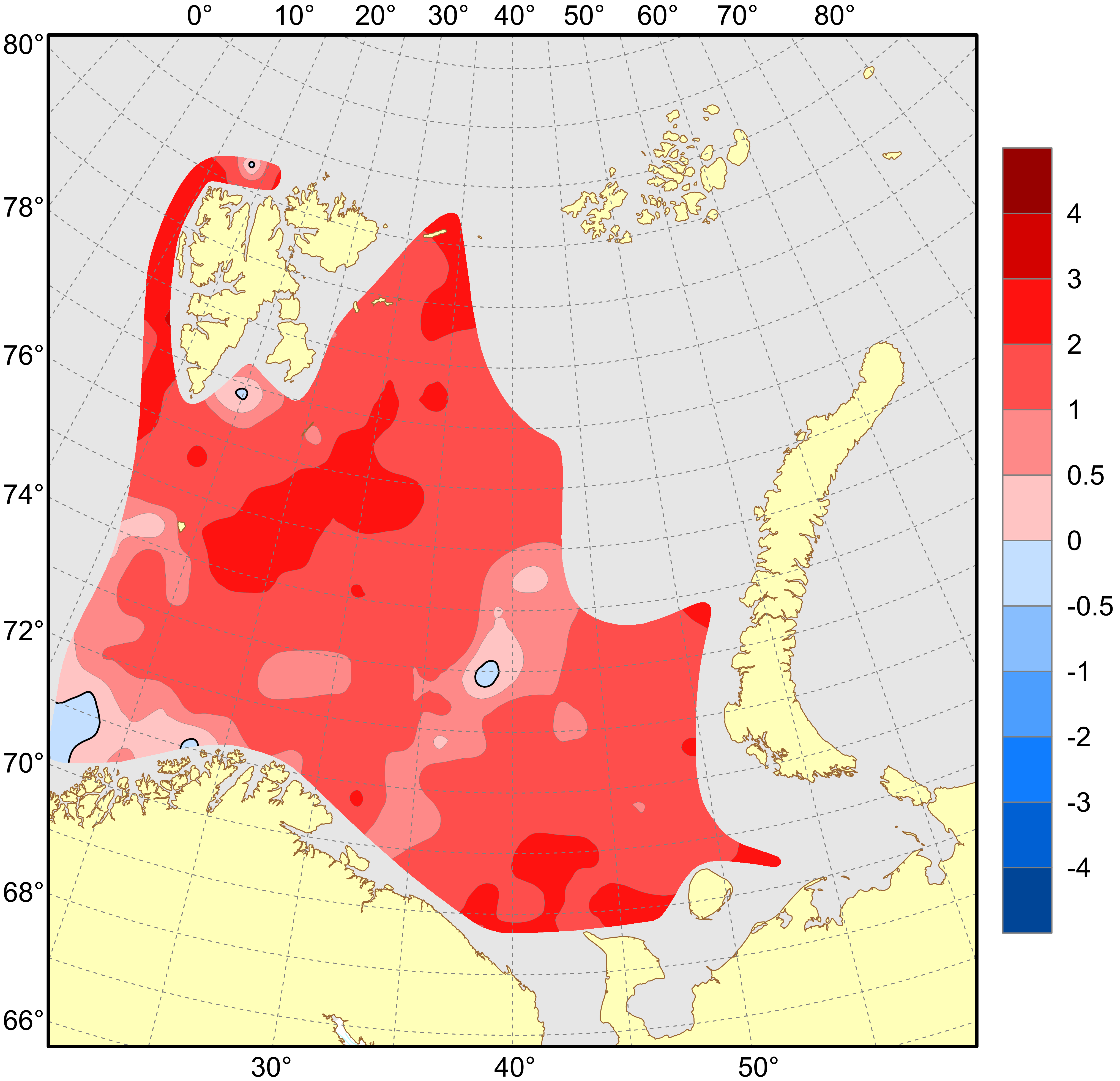 Fig 4.1.1.9. Surface temperature anomaly 2022