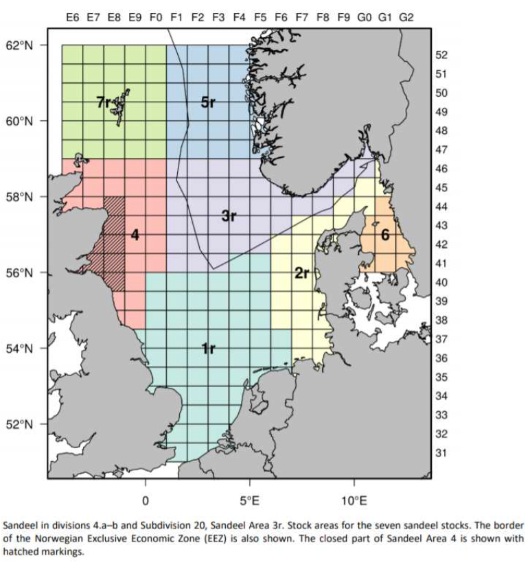 Sandeel in area 3r (Northern and Central North Sea).