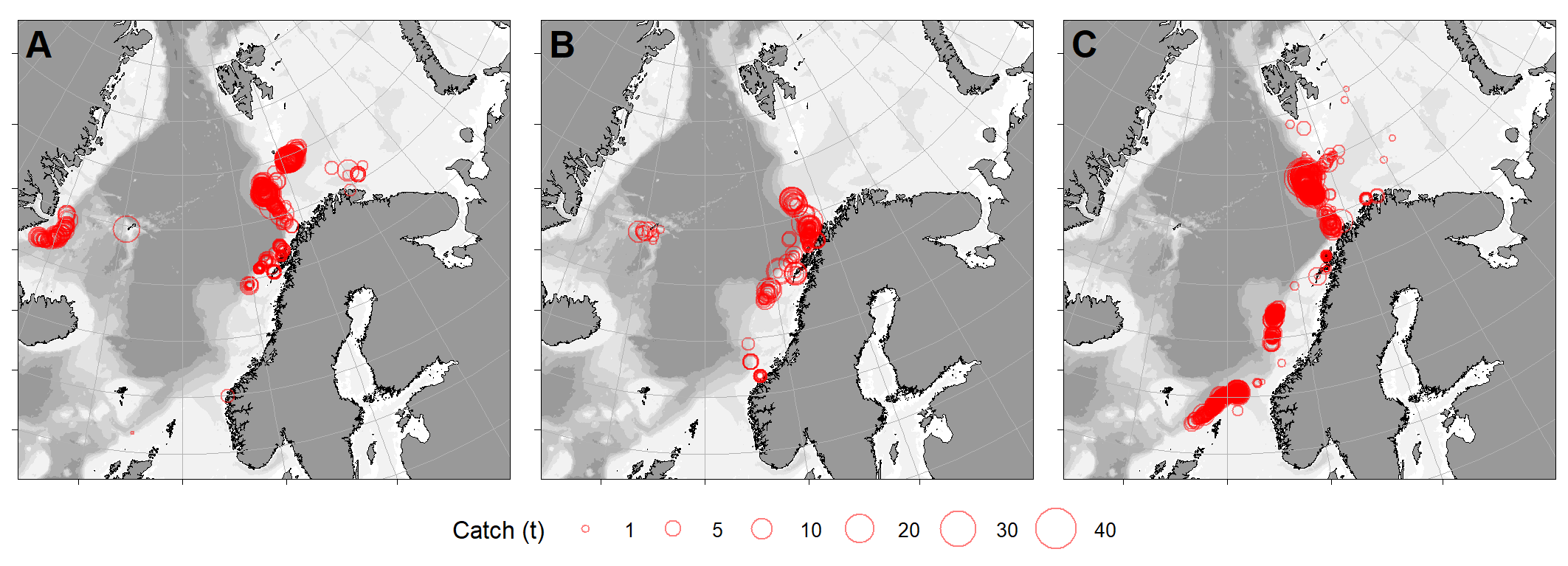 catch distribution map