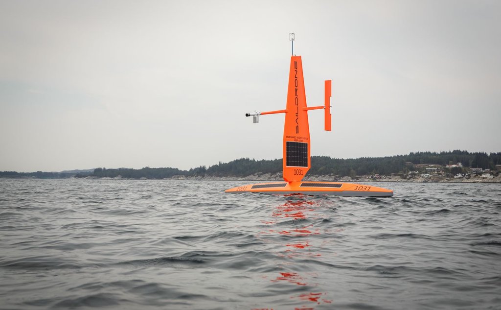 Ein segldrone på sjø